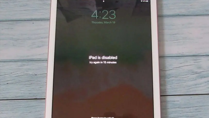 One iPad Disabled