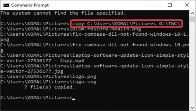 Commands For Managing Files And Folders