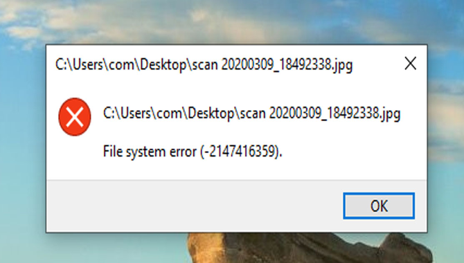 Fix The File System Error