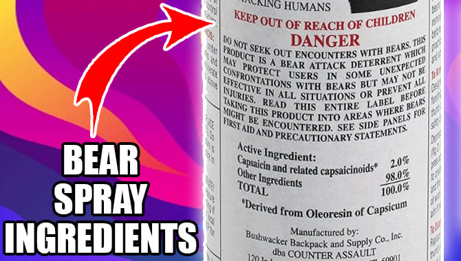 Bear Spray Ingredients