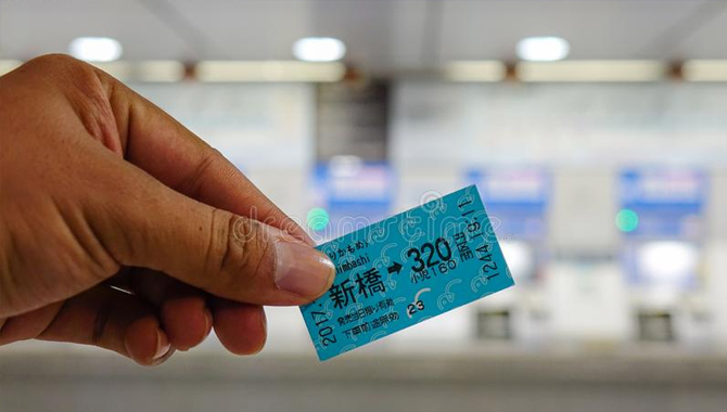 Train ticket and other important papers