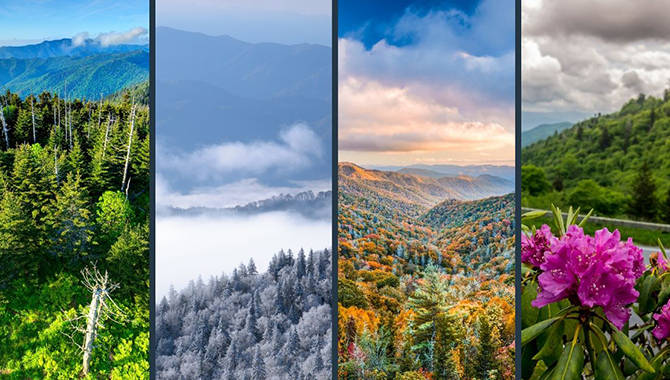 Which month is suitable for spending time in the Smoky mountains