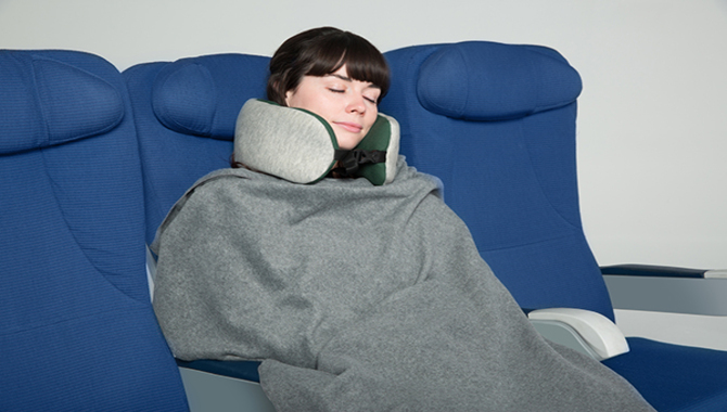 A Travel Pillow And Blanket