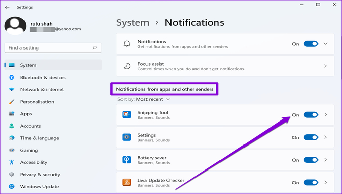 Disable Notifications For Certain Applications