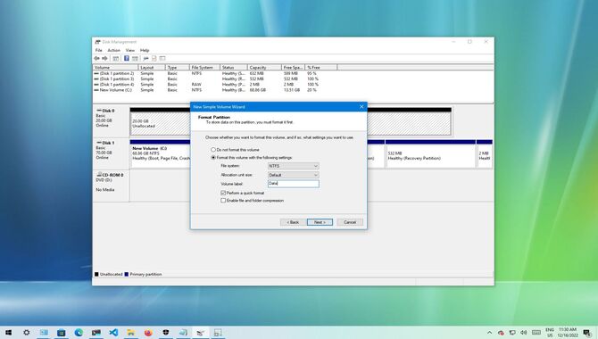 Enable And Format The Drive In Disk Management