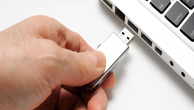 Insert Your USB Drive Into The Computer