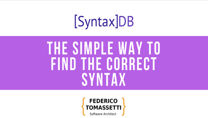 Use The Correct Syntax